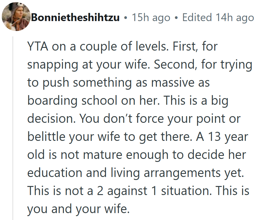 Someone just threw a parenting flag on the play...