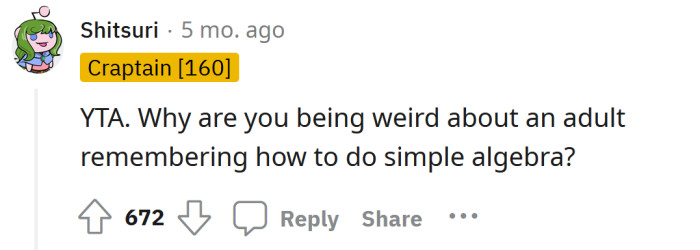 Why are you being weird?