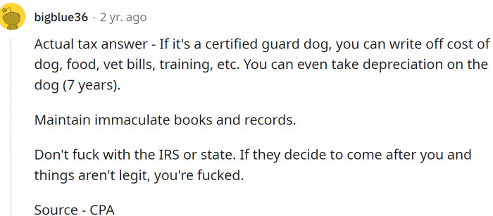 Some Redditors offered actual tax info: