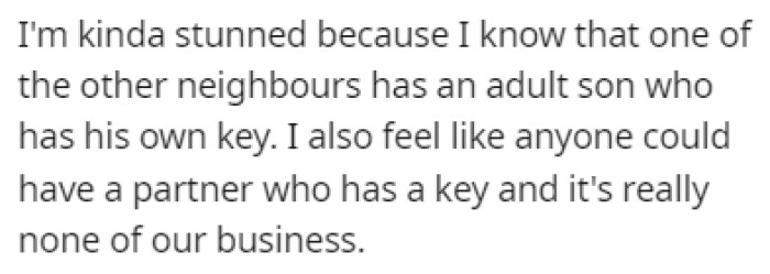 OP feels that the things the neighbor said make no sense