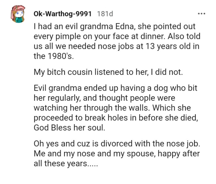 About an evil grandma