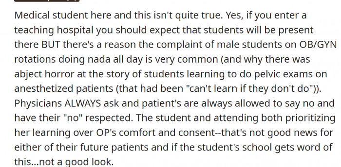 Medical Student Says: