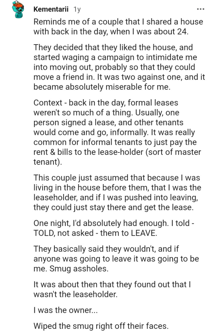 This Redditor is reminded of their experience and decides to share