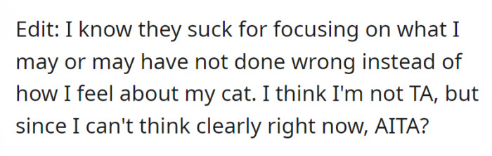 Now, she's asking the community if she was indeed the asshole in this situation.