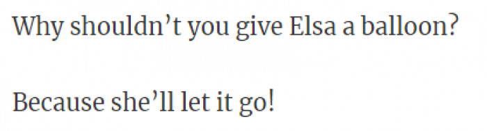 3. She'll definitely let it go
