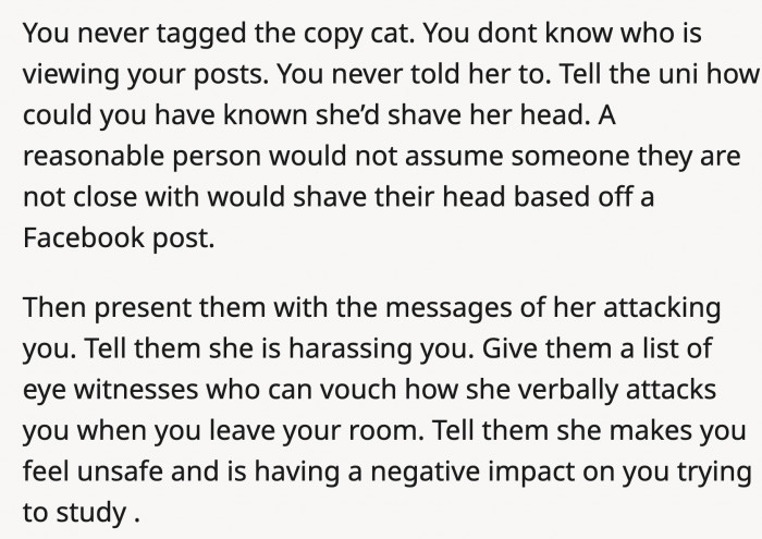 They said it's important for OP to establish how Kaya's behavior after Easter break affected OP's ability to focus on her studies.