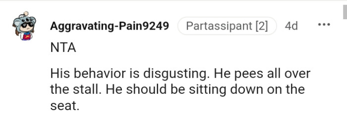 He should be making use of the seat