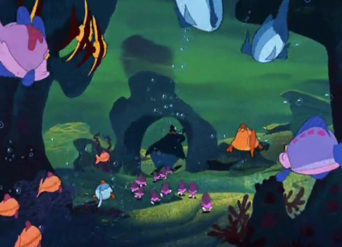 3. These fish from Alice In Wonderland have featured somewhere else. Where could that have been?