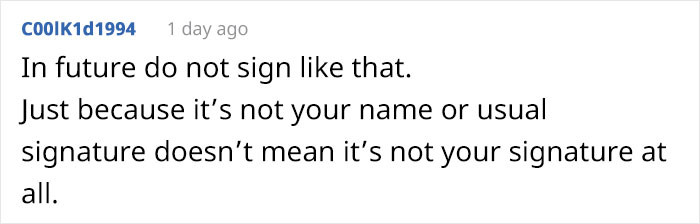 Don't Sign Like That in the Future