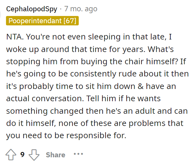 It's definitely time for them to sit down and have an actual conversation about a solution that could work for both of them.