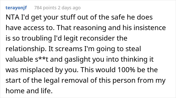 Good thing OP is planning to kiss his suspicious behind goodbye!