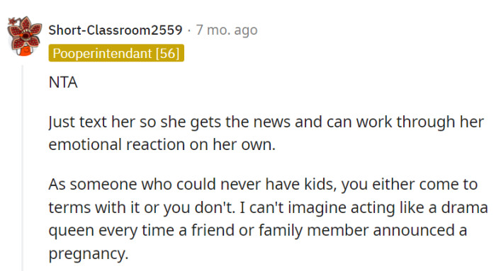 A text is like delivering a plot twist without the drama queen theatrics.