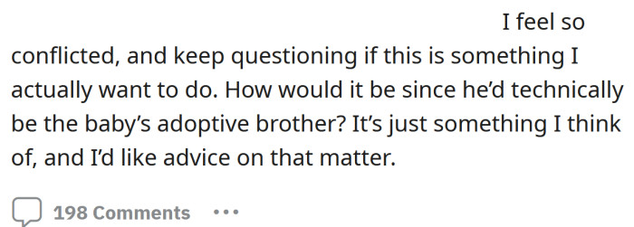 Now she's turning to the Reddit community for advice.