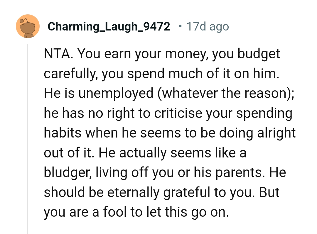 OP's Boyfriend Seems Like a Bludger