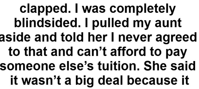 Applause turns into pressure, and the conversation has to happen off to the side.