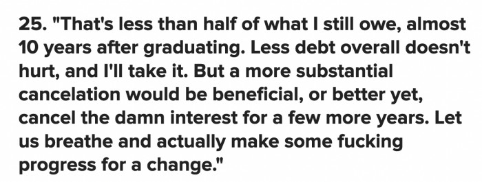 Approve the $10,000 relief and cancel interest. How about that?