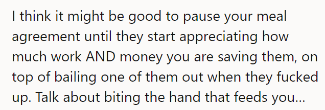 They don't appreciate the OP's work