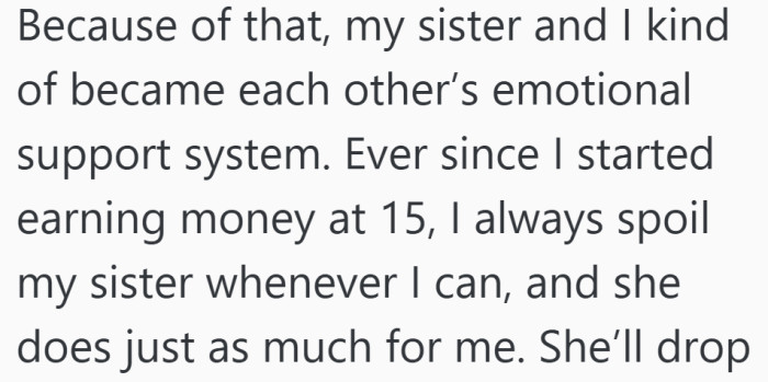 He makes it clear that spoiling each other isn’t a one-sided habit but part of how they’ve survived together.