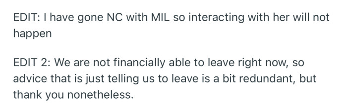 OP Has Decided to Go NC with Her MIL