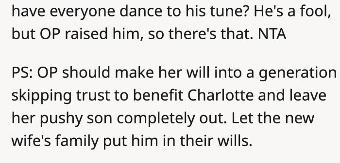 This Redditor included a note too if they pushed OP.