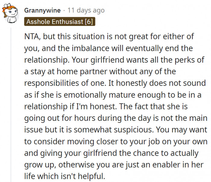 12. If this kind of arrangement continues for both of them, it might just end up with them resenting each other.