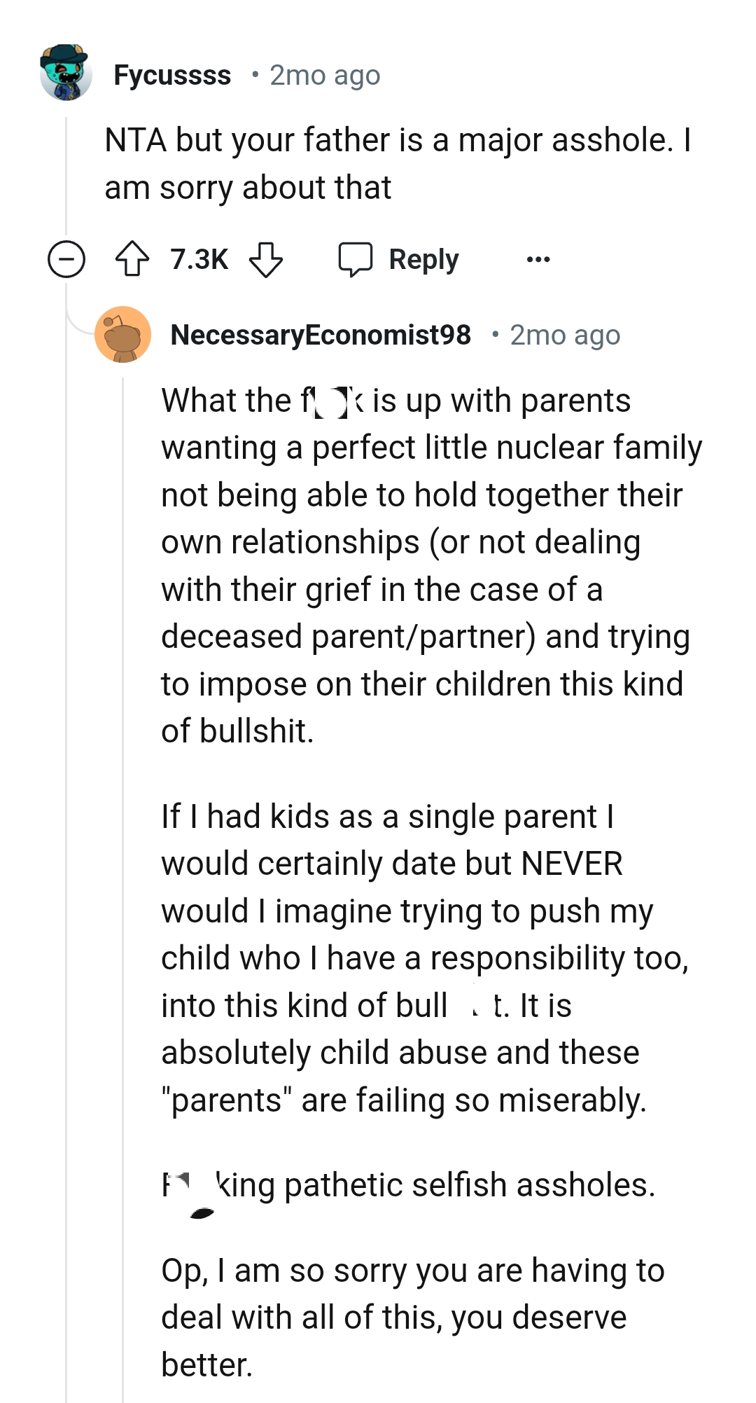 OP's father is the major AH