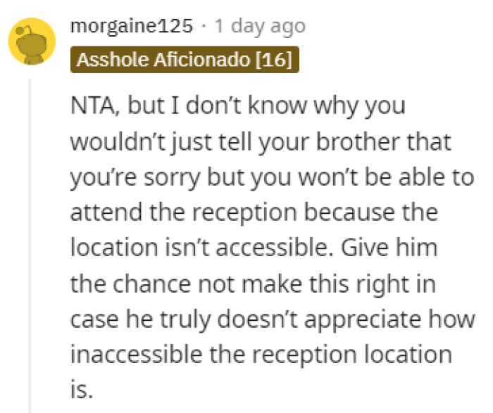 Give the brother a chance