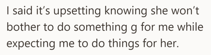 For him, the issue was not the event itself but the feeling that the same support was not being returned.