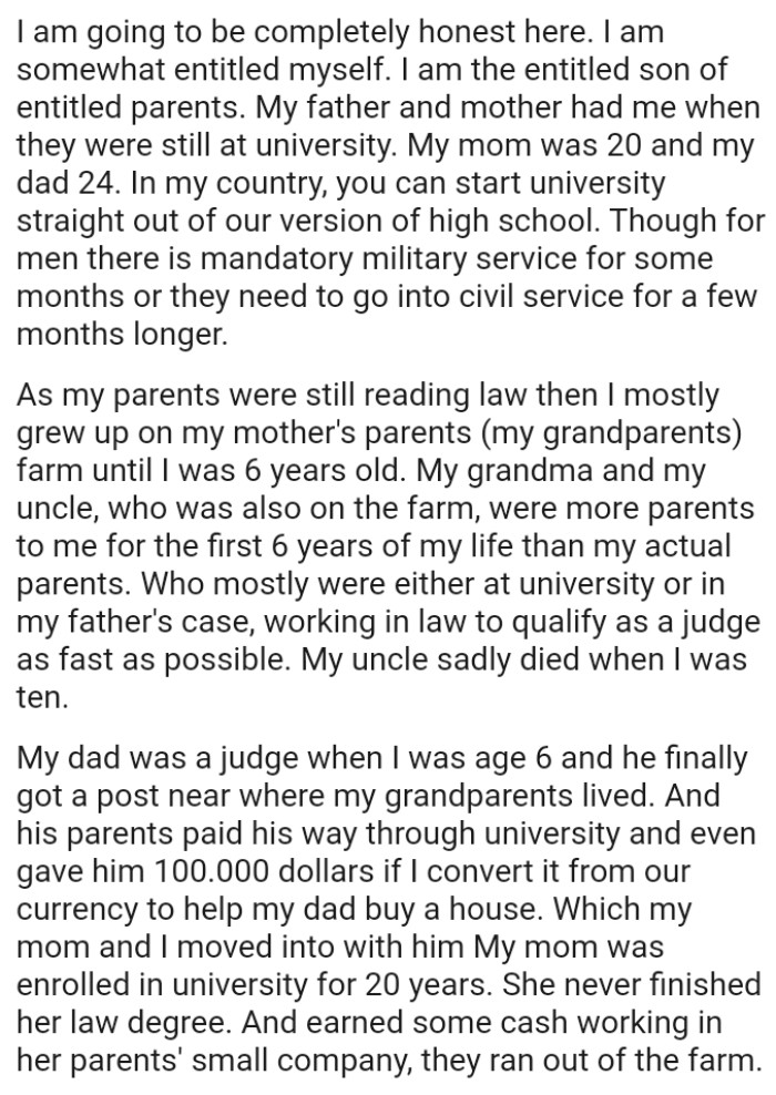 OP begins his story