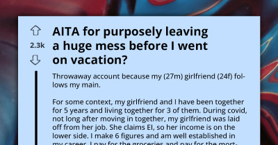 Man Trashes Apartment and Storms Off Because Stay-at-Home GF Neglects Chores for Weeks