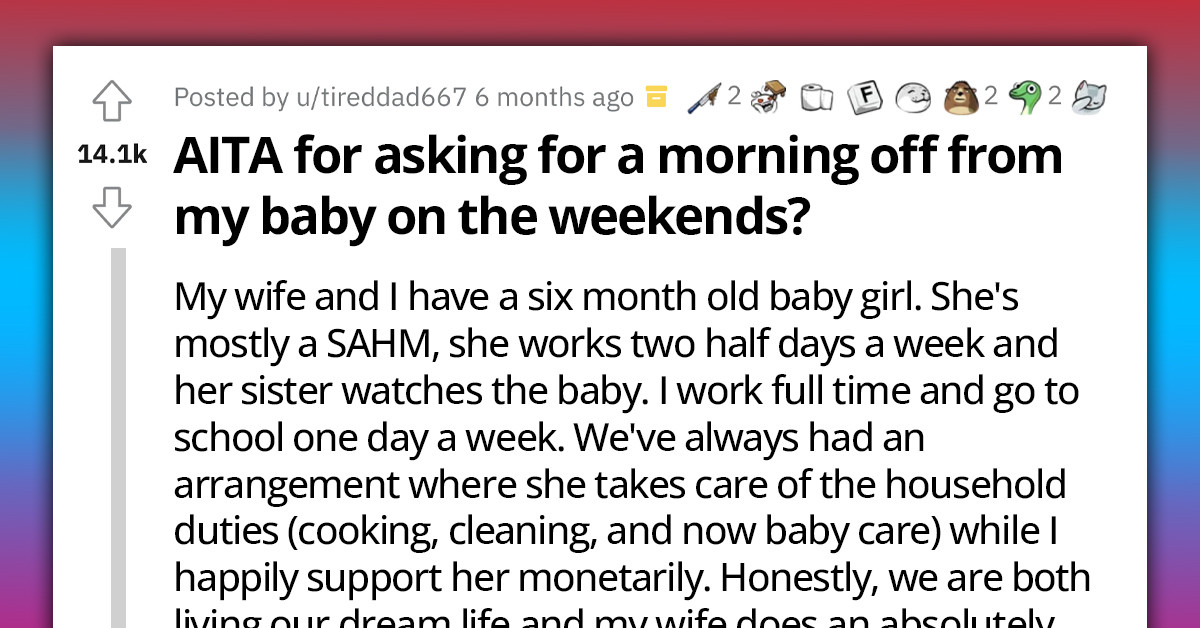 Redditor Doesn't Want To Help His Exhausted Wife With Their Baby Because He Wants To Play Video Games In His Time Off