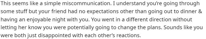 Ultimately, people are saying that it was just a miscommunication and neither of them probably knew how the conversation was going to go.