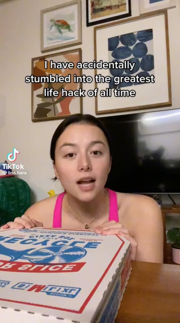 A Viral TikTok Video Shows Creator Lina Hara Sharing How You Can Get a Free Domino's Pizza