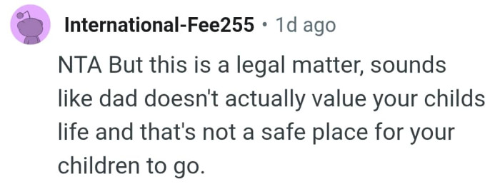 He doesn't value his child's life