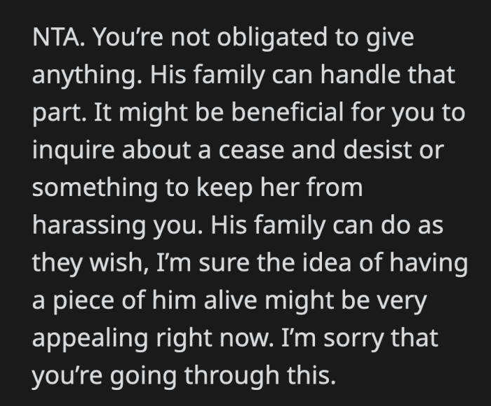 She has no obligation to this woman and her child. OP should let her husband's family deal with this mess. They are the child's true relatives, after all.