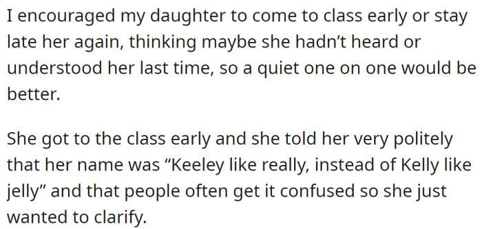 So he encouraged his daughter to correct the teacher once again: