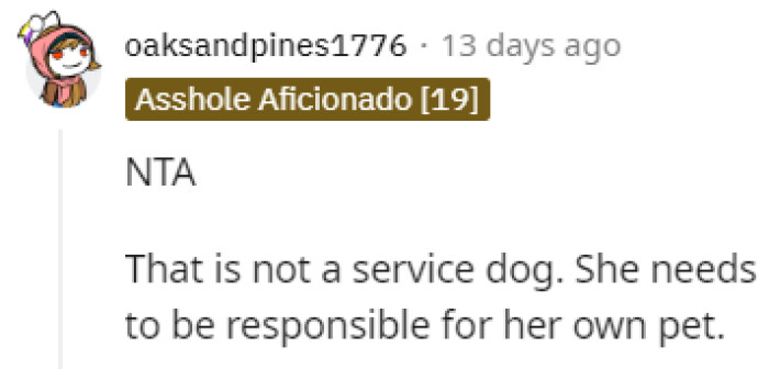 Doesn't sound like a service dog