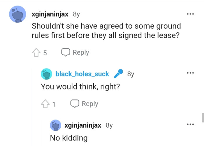 She should have agreed to some ground rules first