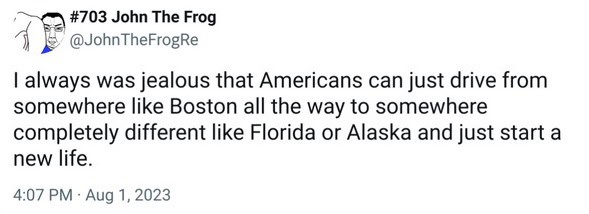 32. Driving somewhere else to start a new life