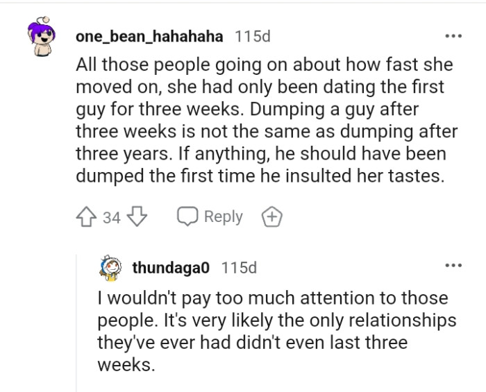 He Should Have Been Dumped the First Time He Insulted the OP