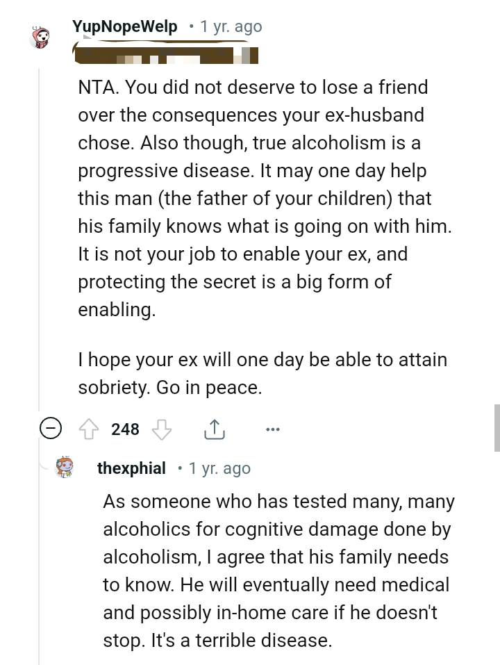 It's not the OP's job to enable the ex