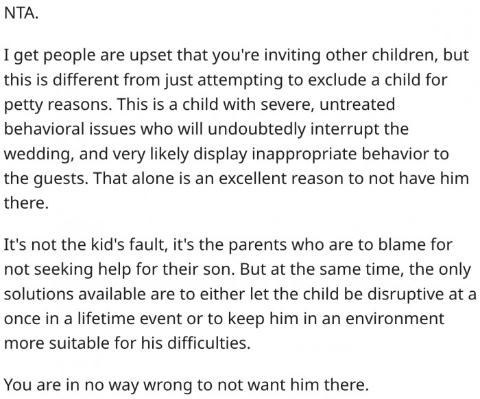 8. A wedding is a once-in-a-lifetime event that you shouldn't let a disruptive kid ruin.