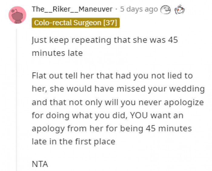 He tricked them, but he was right.