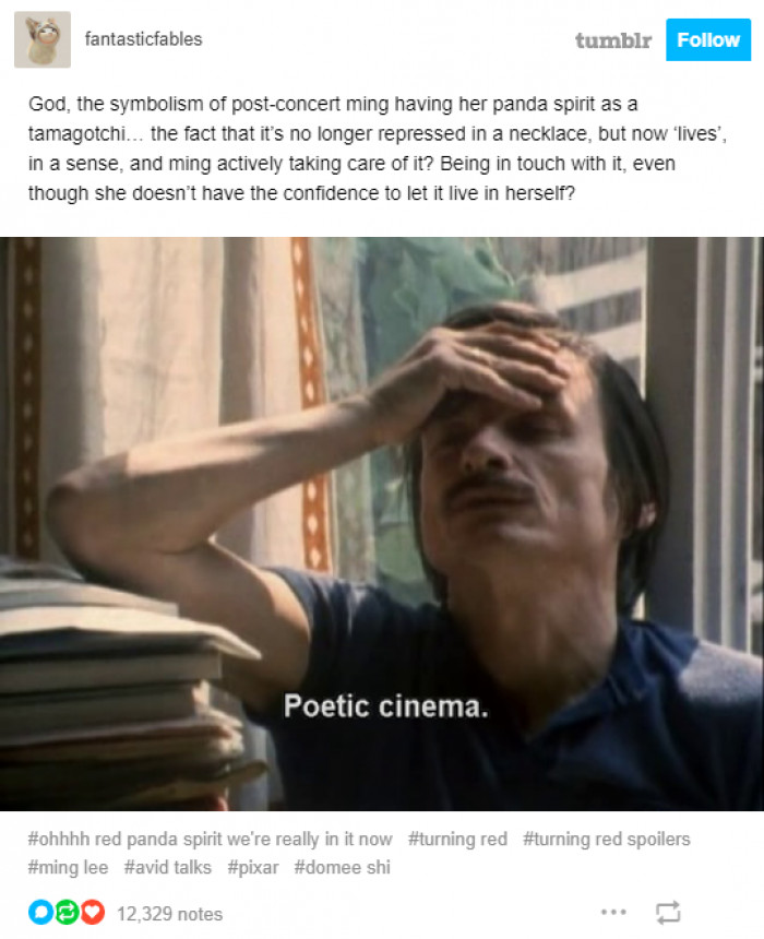 17) The symbolism of post-concert Ming having her panda spirit as a Tamagotchi...