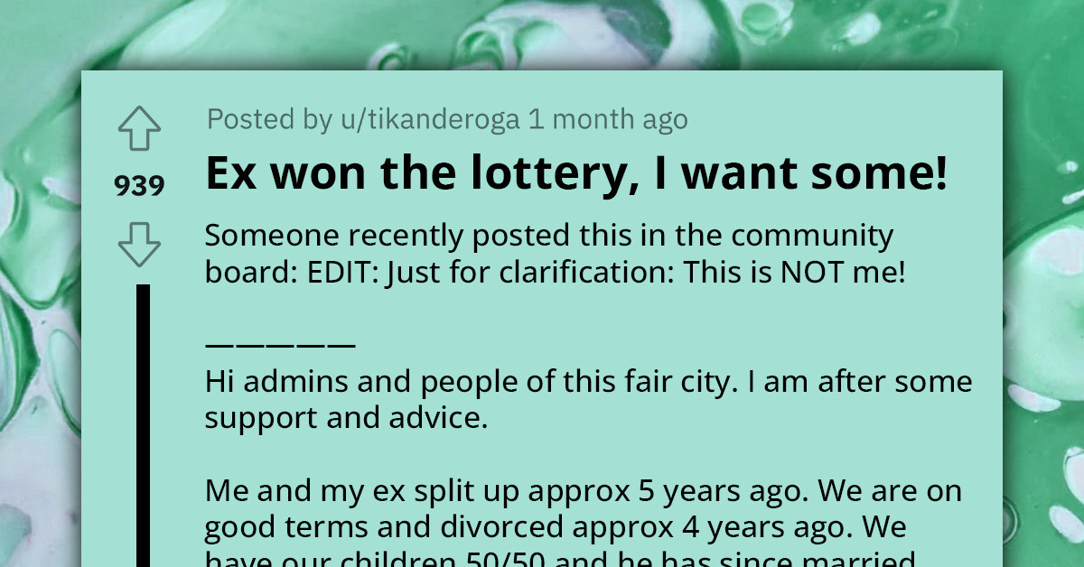 This Woman Just Discovered That Her Ex-Husband Has Struck Gold In A Lotto Draw; Now She's Determined To Claim A Stake For Herself