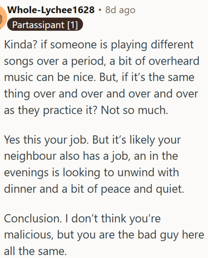 Repetitive music practice at home is more disruptive than musicians realize