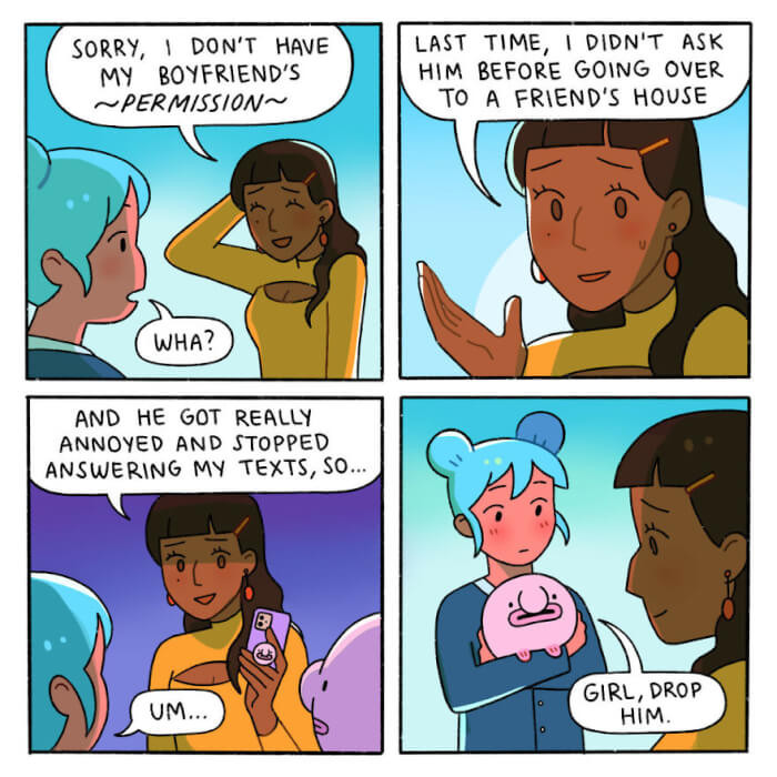 9. Drop him and block him. Now