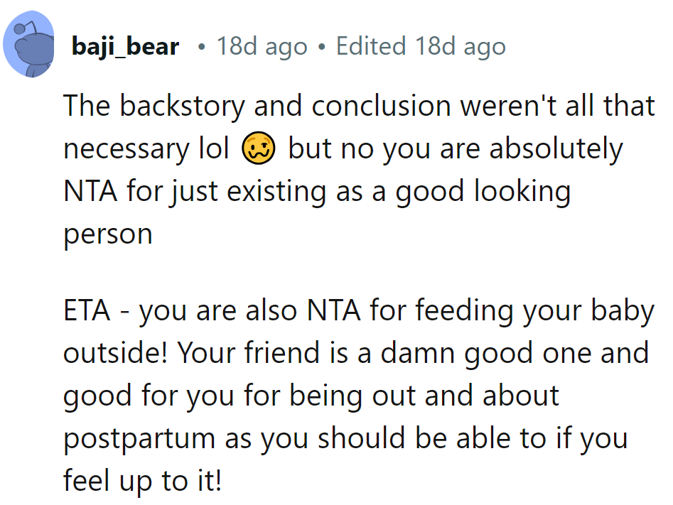 Just out here existing and feeding babies, as one does!