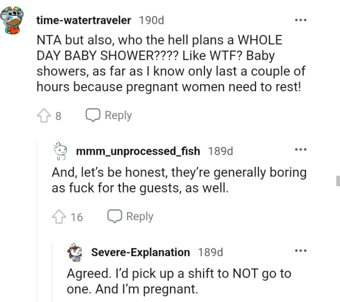 A whole baby shower