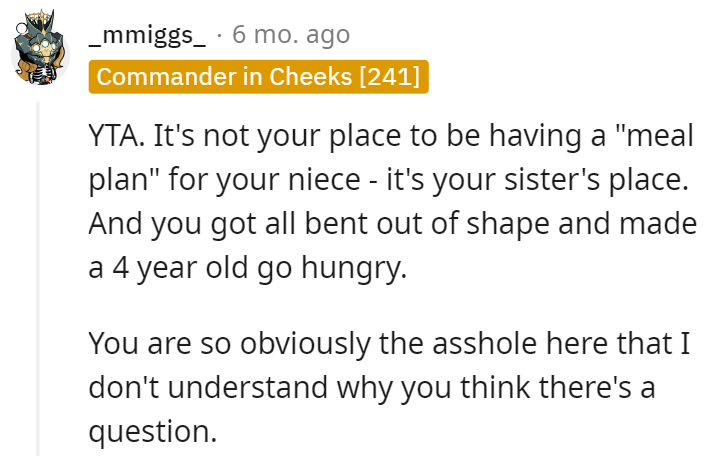 It's the sister's responsibility